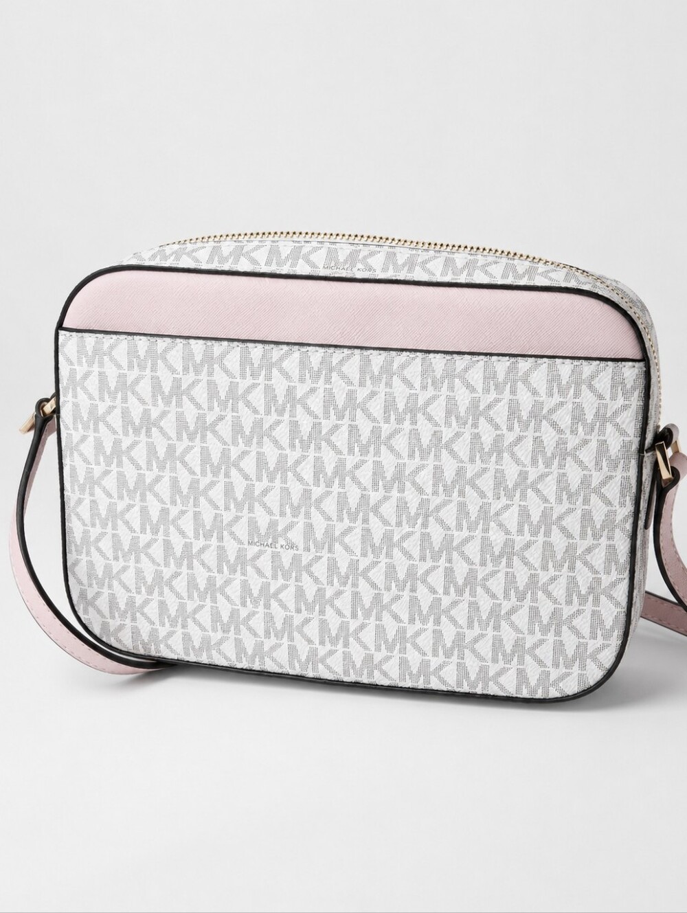 Michael Kors Jet Set Item East West Zip Chain Crossbody Bag Powder Blush - Picture 2 of 4